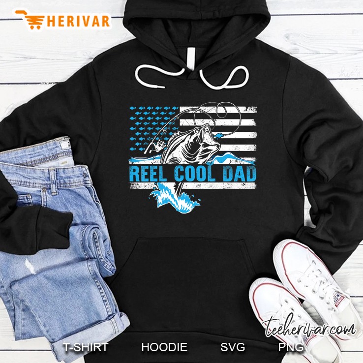 Reel Cool Dad American Flag Version2 Hoodie