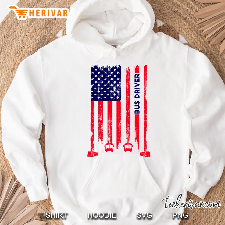 Bus Driver American Flag Version Hoodie