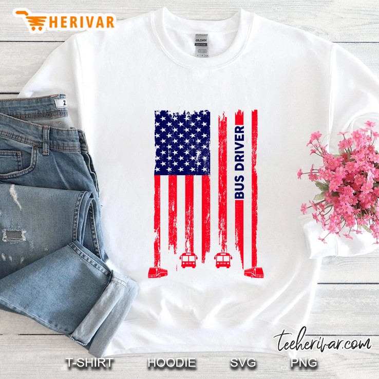 Bus Driver American Flag Version Sweatshirt