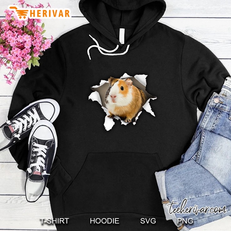 Guinea Pig Torn Paper Ripped Hoodie