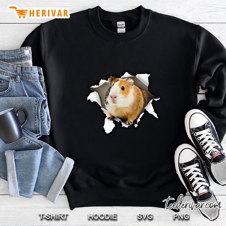 Guinea Pig Torn Paper Ripped Sweatshirt