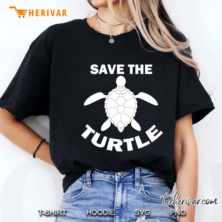 Save the Turtles Environmental Protection Black Version Ladies Tee