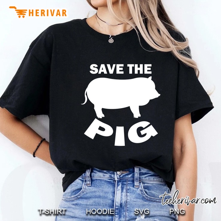 Save the Pig Environmental Protection Black Version Ladies Tee