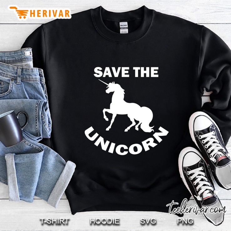 Save the Unicorn Environmental Protection Black Version Sweatshirt