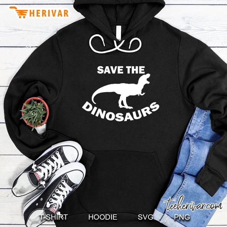 Save the Dinosaurs Environmental Protection Black Version Hoodie