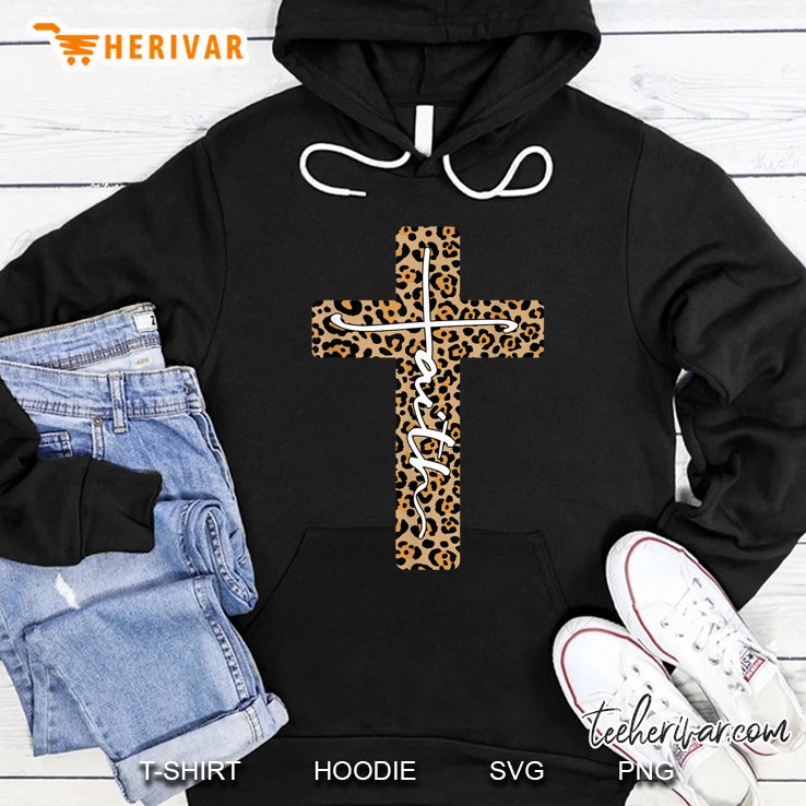 Faith Leopard Cross Version Hoodie