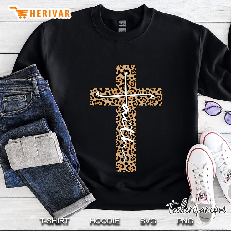 Faith Leopard Cross Version Sweatshirt