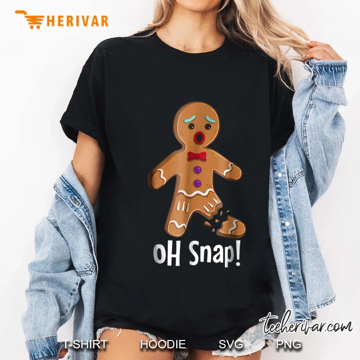 Oh Snap Gingerbread Christmas Version2 Ladies Tee