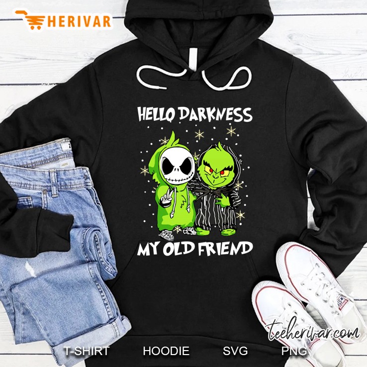Hello Darkness My Old Friend Jack Skellington & Grinch Version Hoodie