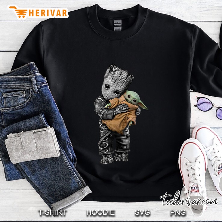 Baby Groot Hug Baby Yoda Sweatshirt
