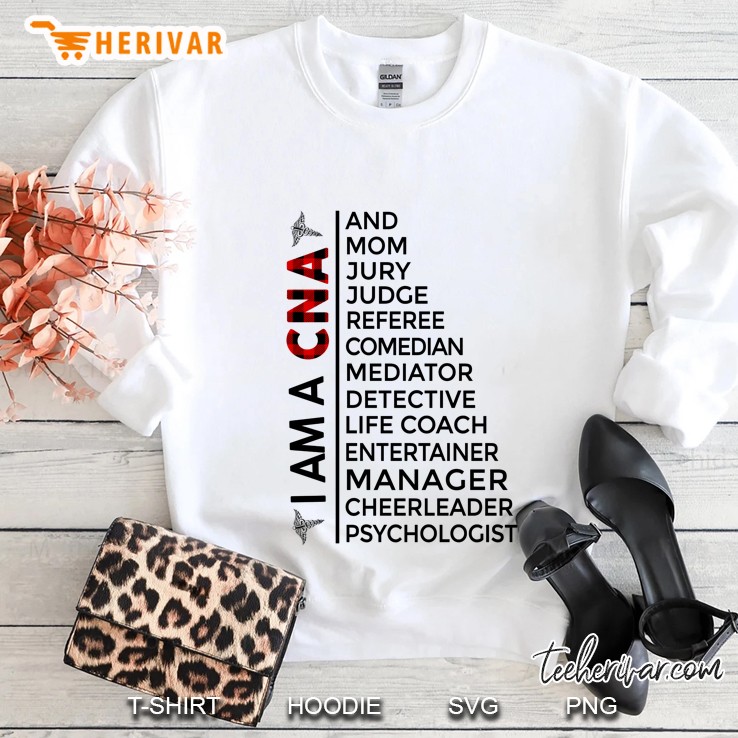 I Am A CNA And Mom Jury Judge Referee Comedian Plaid Version Sweatshirt