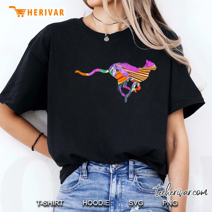 Cheetah Collage Art Ladies Tee
