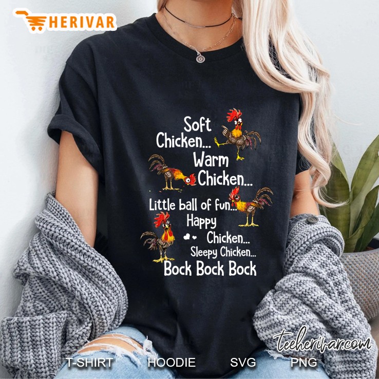 Soft Chicken Warm Chicken Little Ball Of Fun Happy Chicken Sleepy Chicken Bock Bock Bock Ladies Tee