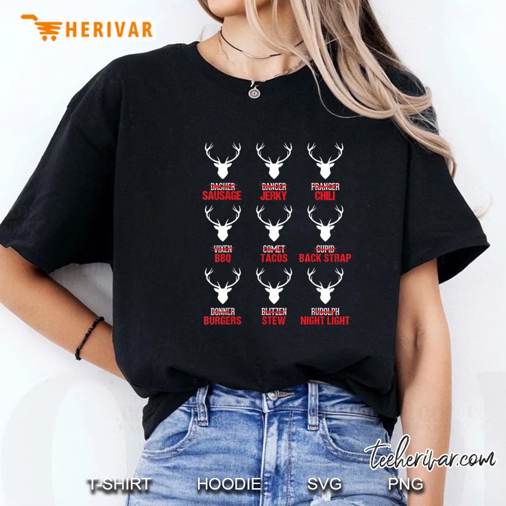 Sausage Jerky Chili Tacos BBQ Back Strap Burgers Stew Night Light Version2 Ladies Tee