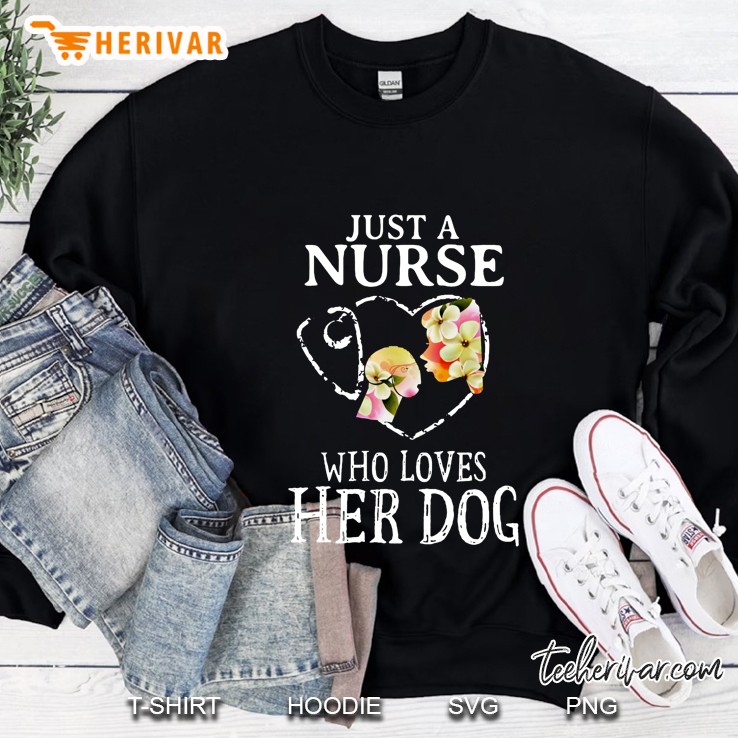 Just A Nurse Who Loves Her Dog Watercolor Version Sweatshirt