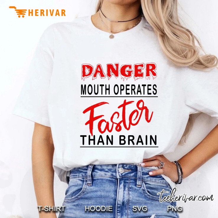 Danger Mouth Operates Faster Than Brain Version Ladies Tee