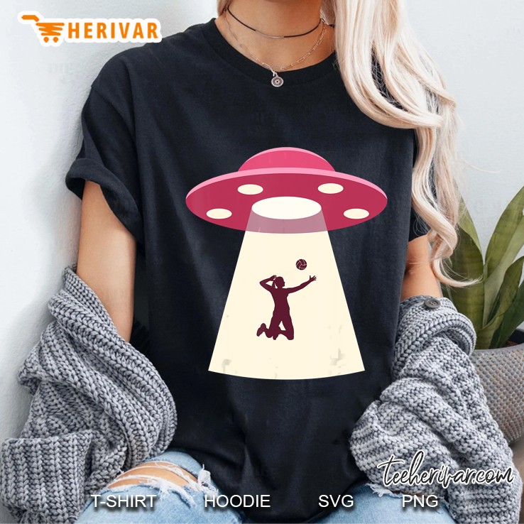 Funny Volleyball Player UFO Ladies Tee