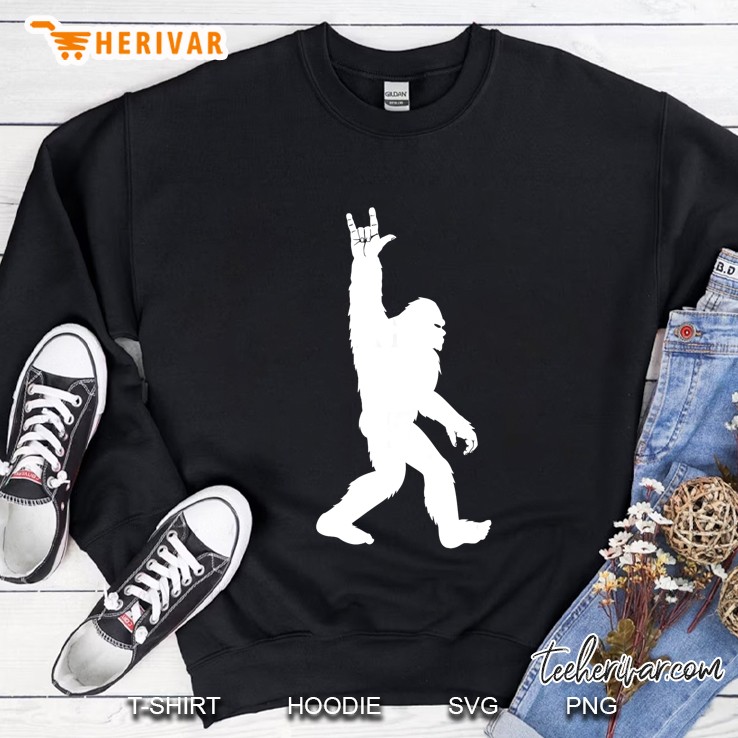 Funny Bigfoot Rock And Roll Sasquatch Believers Sweatshirt