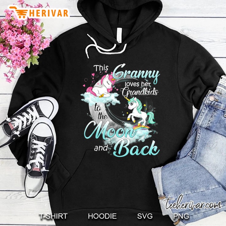 This Granny Loves Her Grandkids To The Moon And Back Unicorn Hoodie