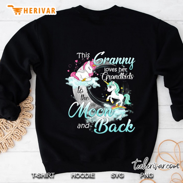This Granny Loves Her Grandkids To The Moon And Back Unicorn Sweatshirt