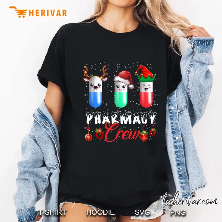 Pharmacy Crew Funny Pills Christmas Ladies Tee