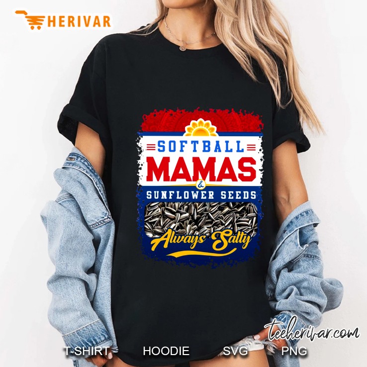 Softball Mamas Sunflower Seeds Always Satty Ladies Tee