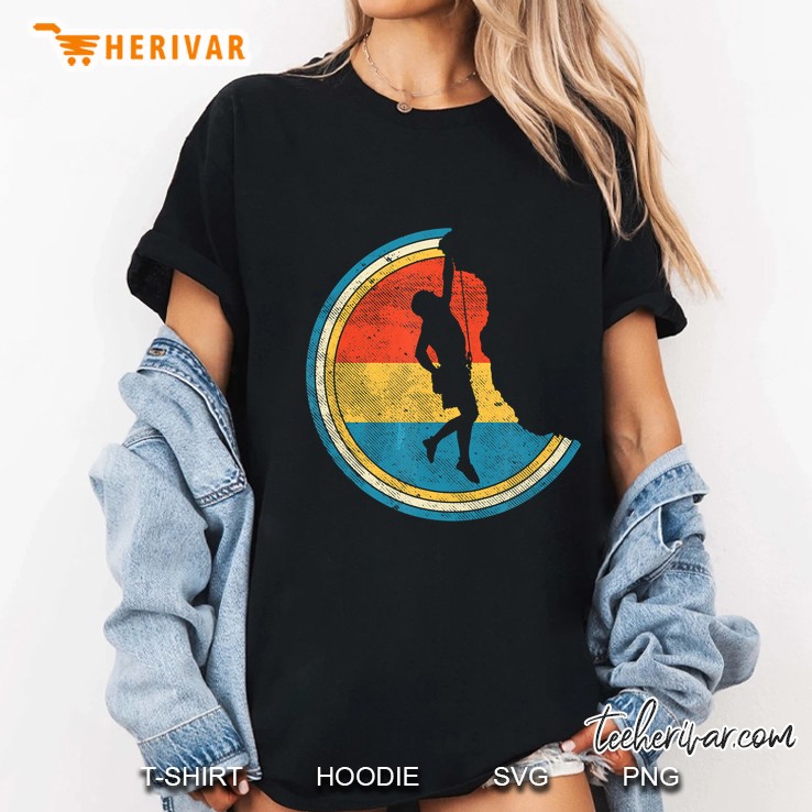 Vintage Rock Climbing Mountain Climber Version2 Ladies Tee