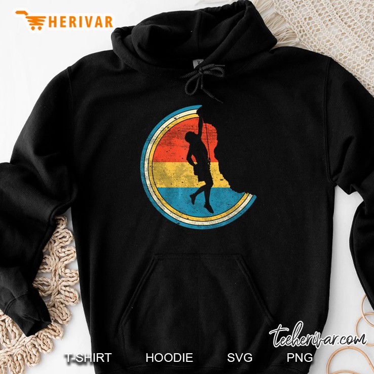 Vintage Rock Climbing Mountain Climber Version2 Hoodie