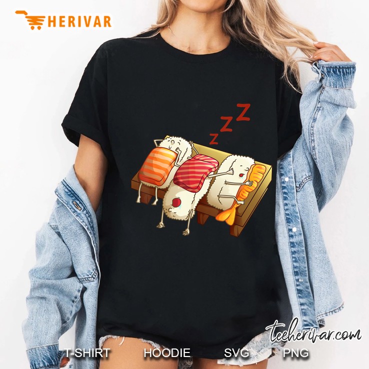 Funny Sleeping Sushi Roll Ladies Tee