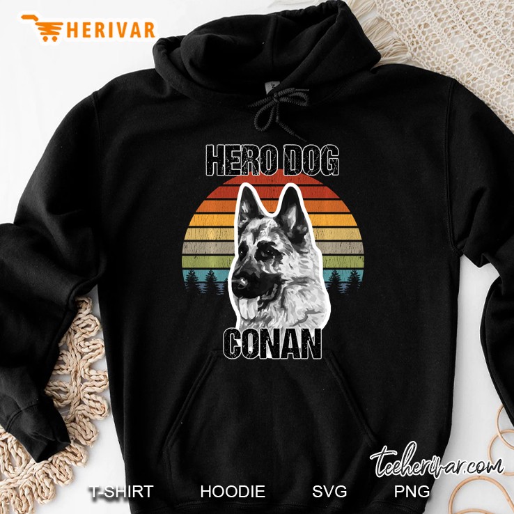 Hero Dog Conan K9 German Shepherd Vintage Version Hoodie