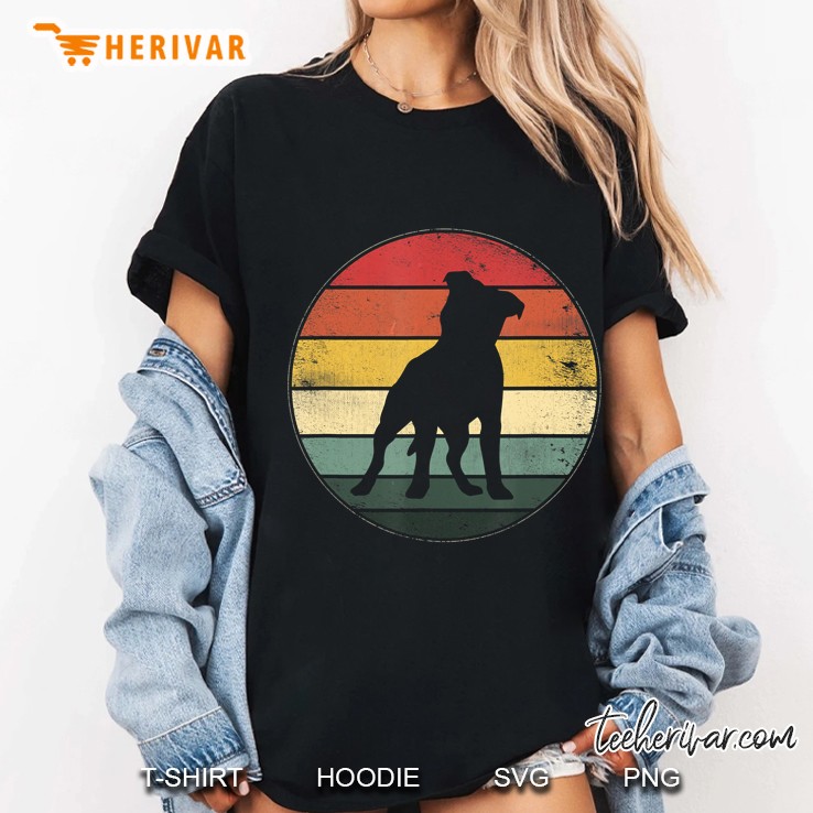 Pitbull Silhouette Vintage Version Ladies Tee