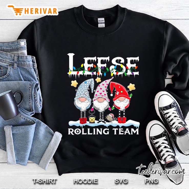 Lefse Rolling Team Three Gnomes Merry Christmas Sweatshirt