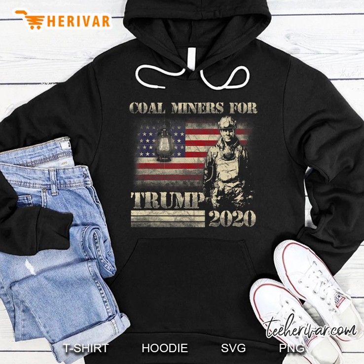 Coal Miners For Trump 2020 American Flag Version Hoodie