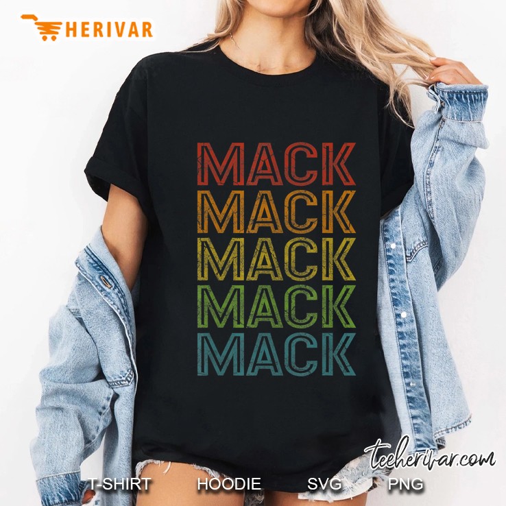 Mack First Name Birthday Vintage Version Ladies Tee