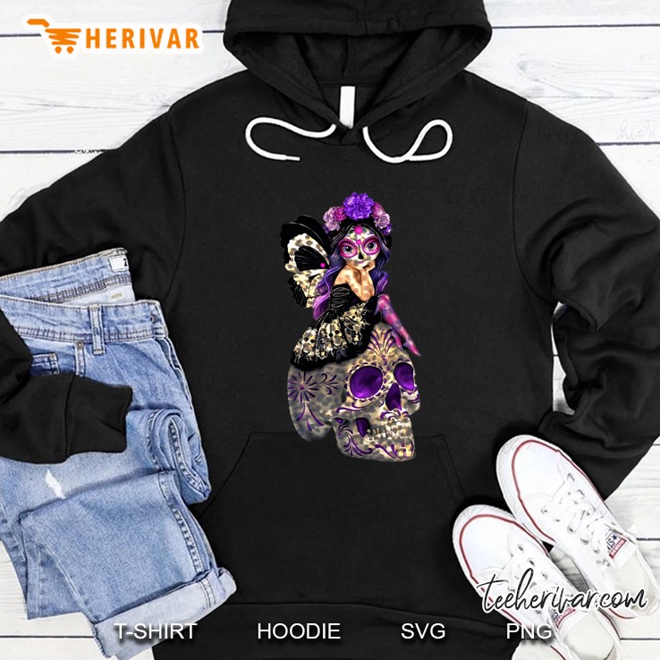 Purple Sugar Skull Fairy Hoodie
