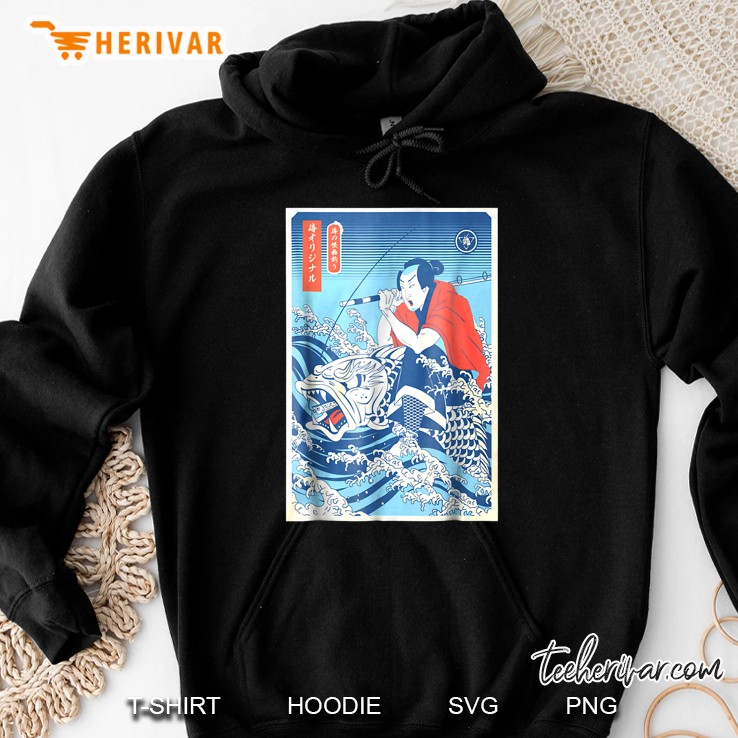 Samurais Fishing Japanese Hoodie