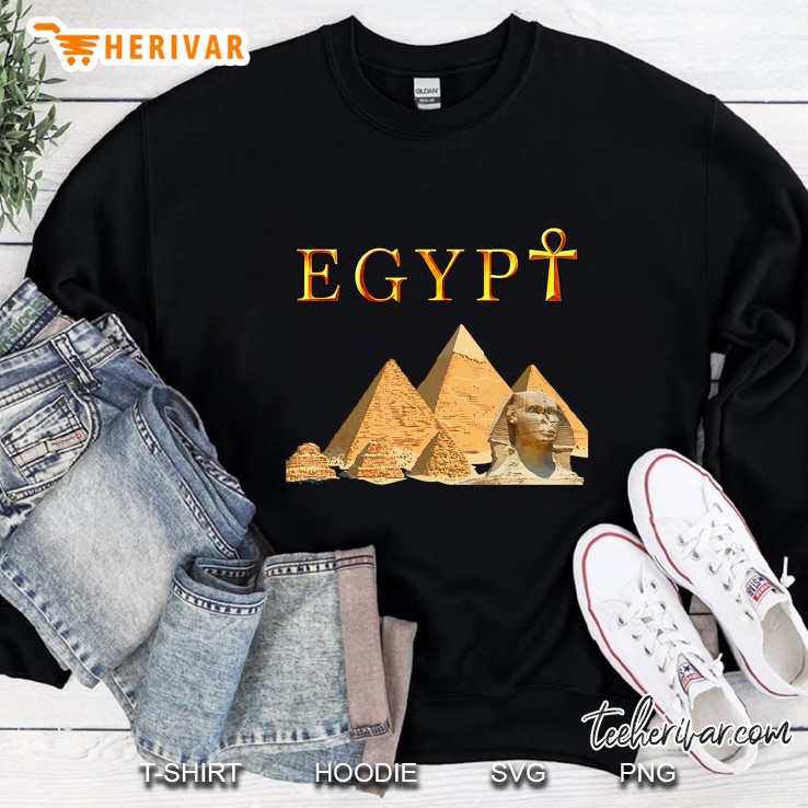 Pharaoh Ankh Pyramids Sphinx Egypt Tut Egyptian Sweatshirt