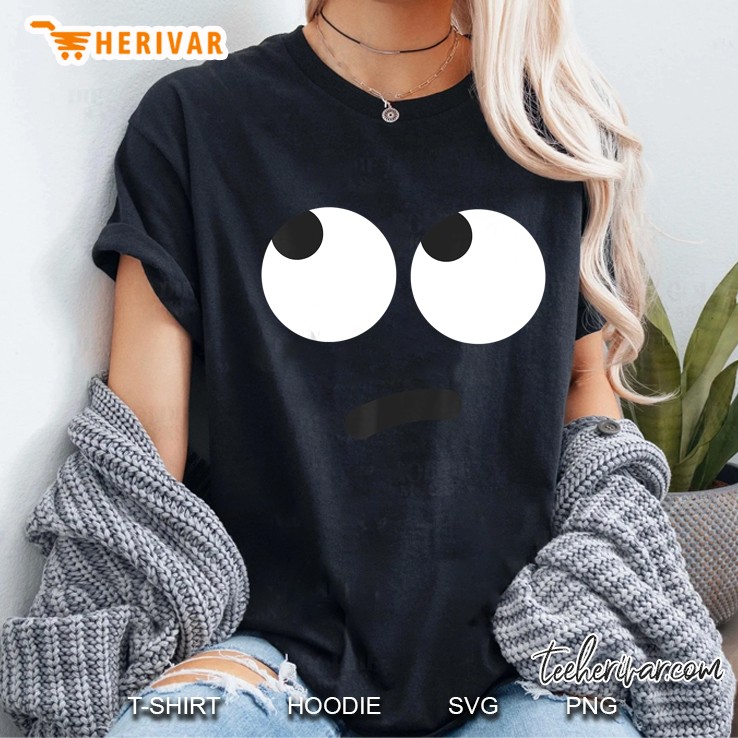 Rolling Eyes Face Emoji Halloween Costume Ladies Tee