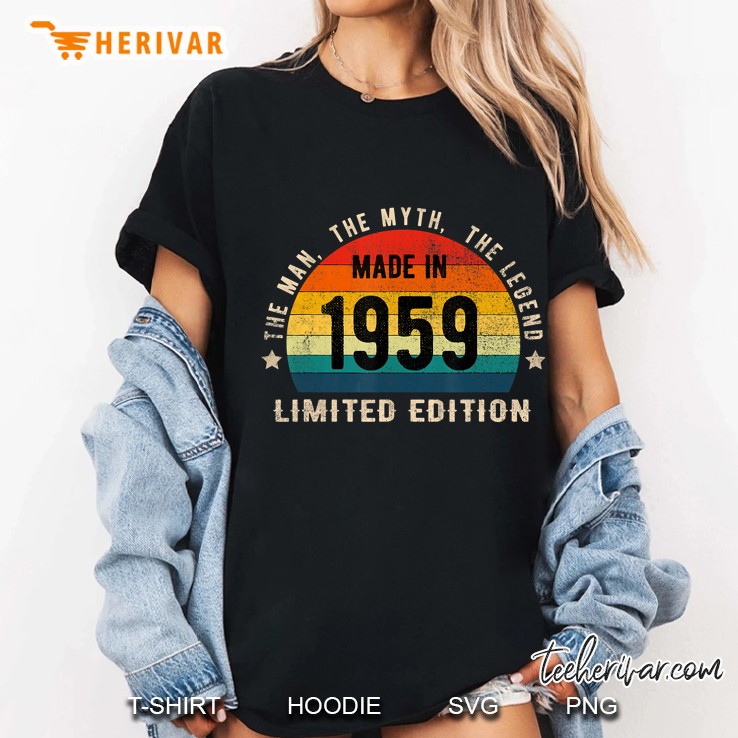 The Man The Myth The Legend Made In 1959 Limited Edition Vintage Version Ladies Tee