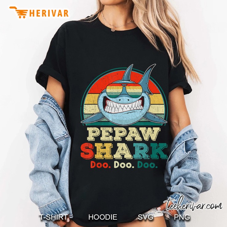 Pepaw Shark Doo Doo Doo Vintage Version Ladies Tee