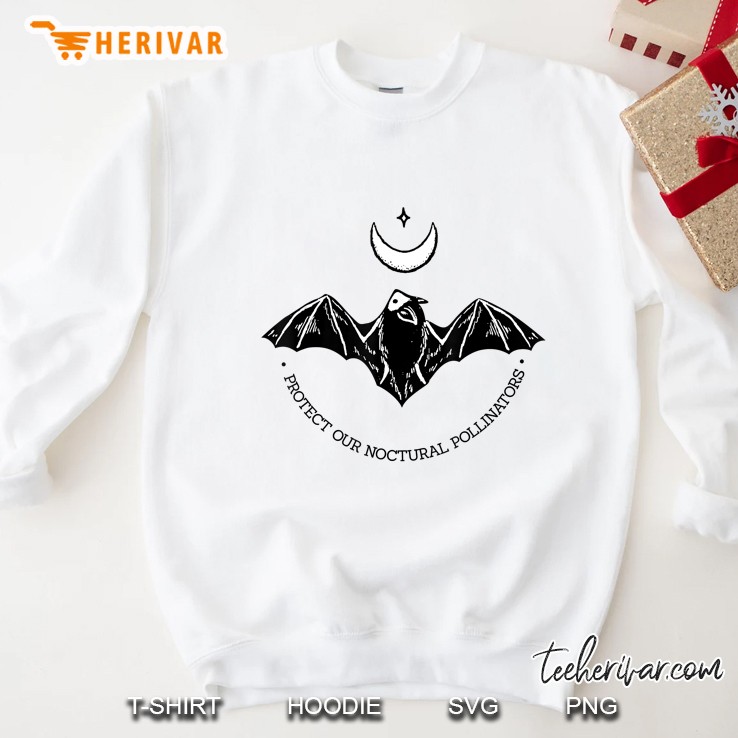 Protect Our Nocturnal Pollinators White Version Sweatshirt