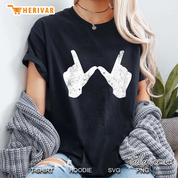 Wisconsin Youth University Fan Hand Gesture Ladies Tee