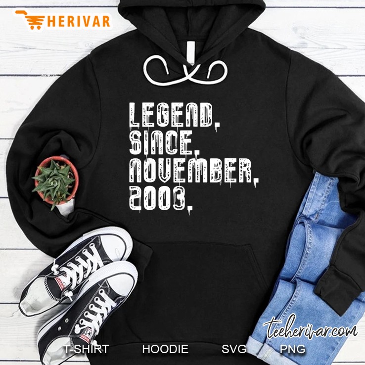 Legend Since November 2003 16th Birthday 16 Years Old Hoodie