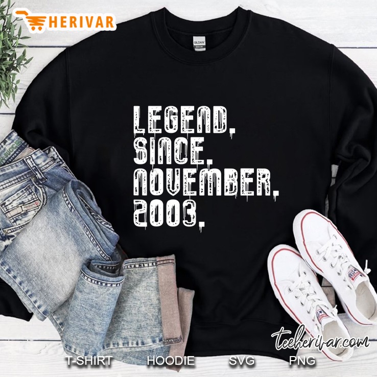 Legend Since November 2003 16th Birthday 16 Years Old Sweatshirt
