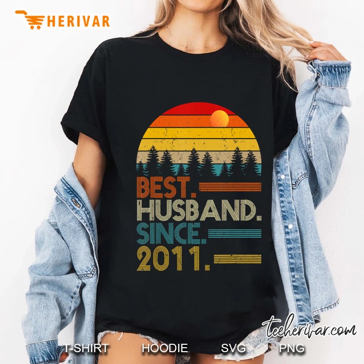 Best Husband Since 2011 Vintage Version Ladies Tee