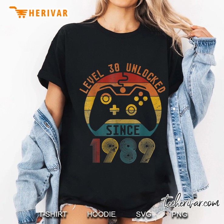 Level 30 Unlocked Since 1989 Vintage Version Ladies Tee