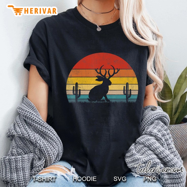 Eighties Jackalope Cryptid Rabbit Vintage Version Ladies Tee