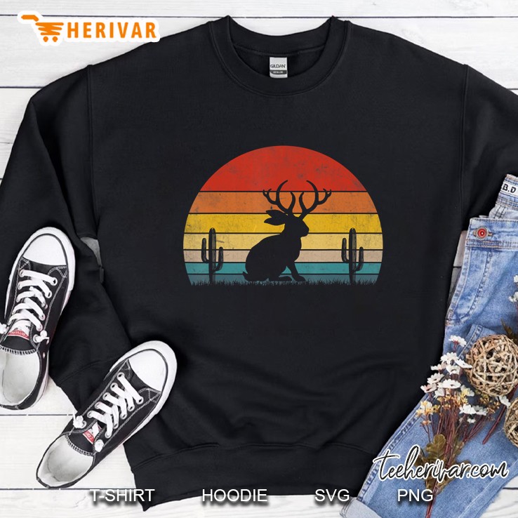 Eighties Jackalope Cryptid Rabbit Vintage Version Sweatshirt