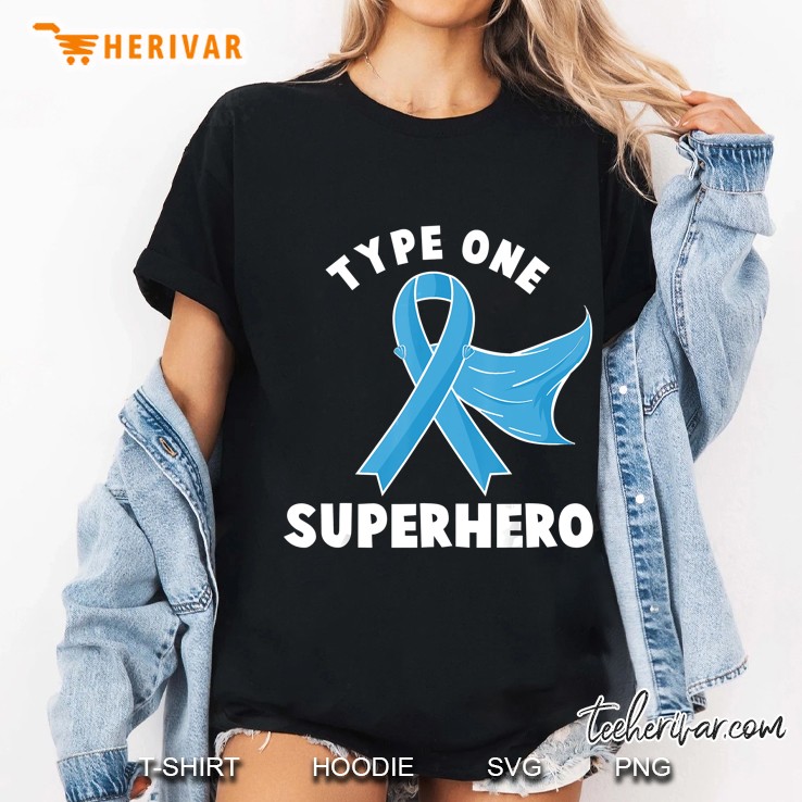 Type One Superhero Diabetes Awareness Diabetic Ladies Tee