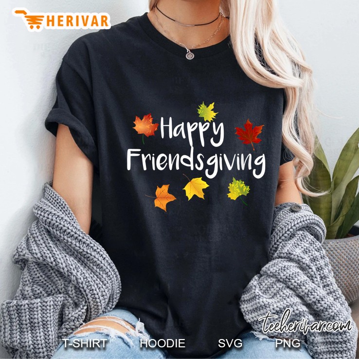 Happy Friendsgiving Black Version2 Ladies Tee